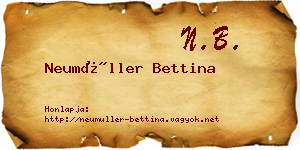 Neumüller Bettina névjegykártya